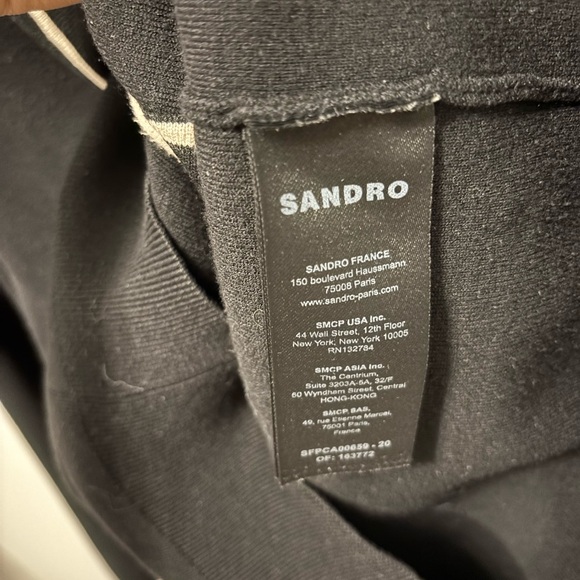 Sandro Black Cardigan with Cream Accents - Picture 9 of 10
